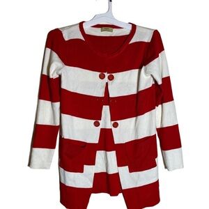 Piko Cotton Striped Cardigan‎ Sweater